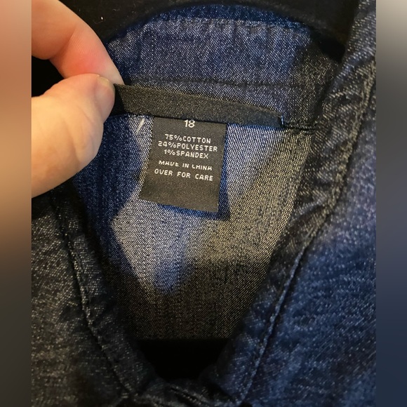 Like New Ashley Stewart Denim Dress Sz 18 Women’s - Picture 6 of 10